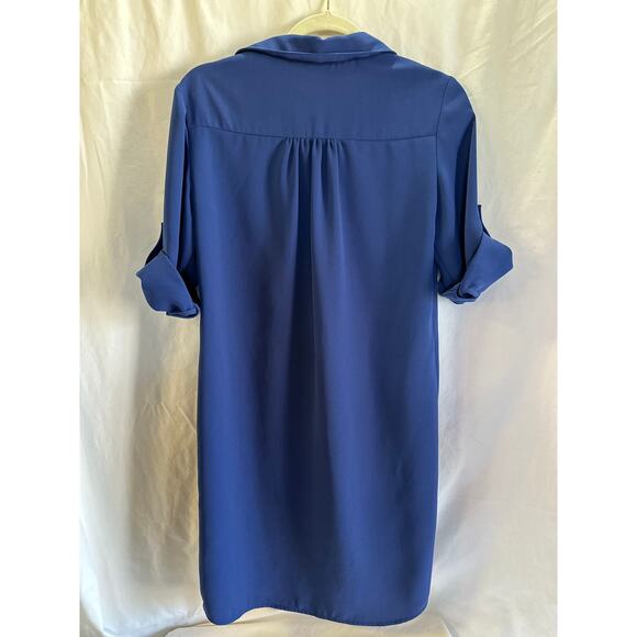 The Limited Royal Blue Button-Up Shirt Dress – Size S - Picture 3 of 3